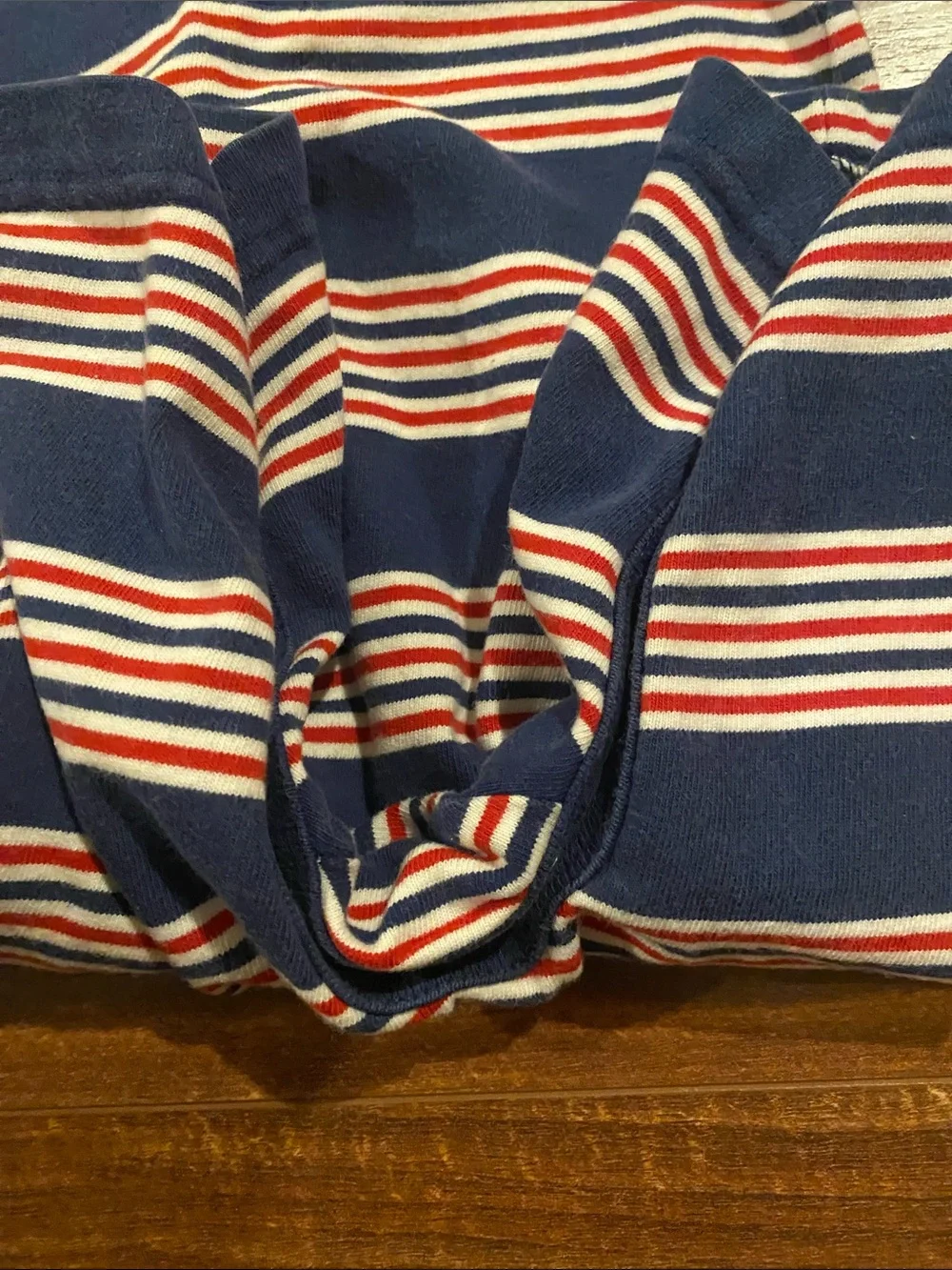 GAP Vintage Navy, Red & White Striped Polo One-Piece Romper 3-6 months